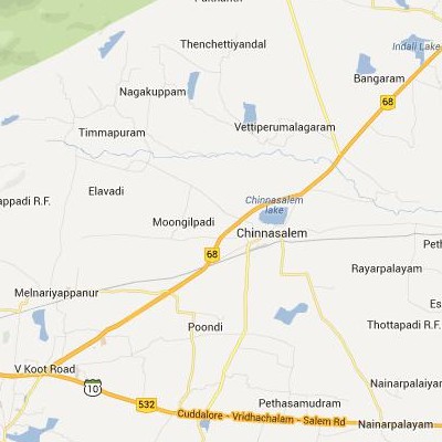 satellite map image of Chinna Salem( Chinna Salem,tamilnadu செயற்கைக்கோள் வரைபடம் படம்)